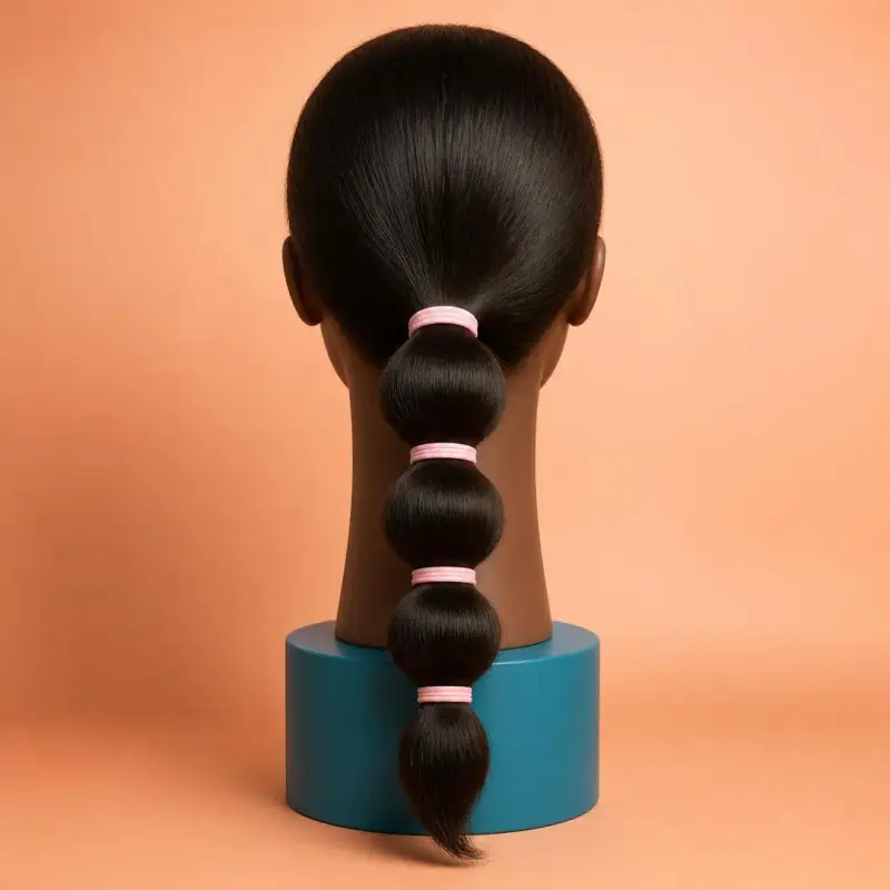 Bubble Ponytail, the finished style