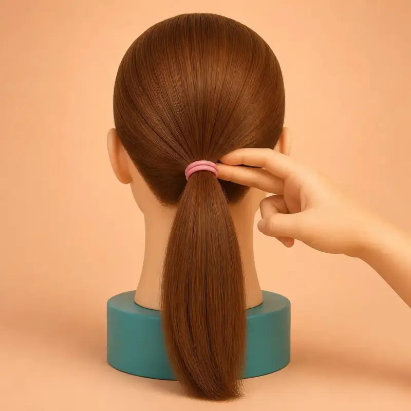Classic Ponytail, step 6: double check the tension