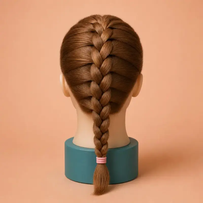 Dutch Plait, the finished style