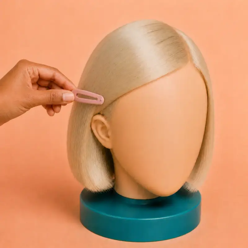 Side-Swept Clip, step 4: clip it above her ear