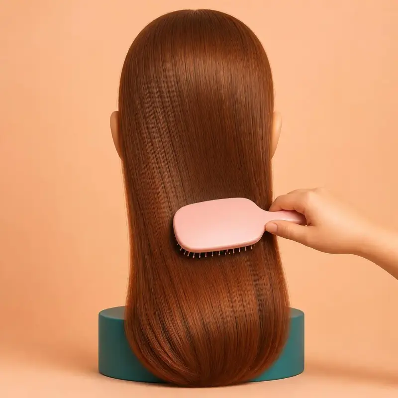 Tangle-Free Brushing, step 5: smooth with the brush