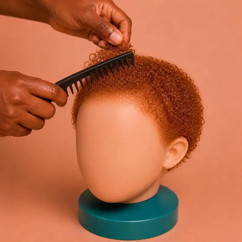 Top Sprout, step 1, curly hair: detangle it damp
