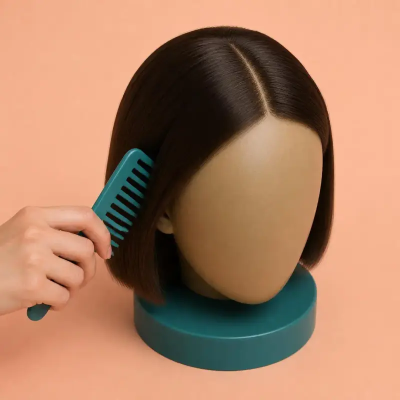 Twist-Back Sides, step 1: comb the front and sides