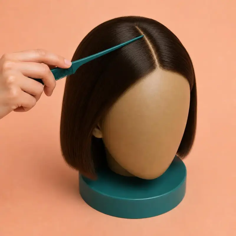Twist-Back Sides, step 2: find her part