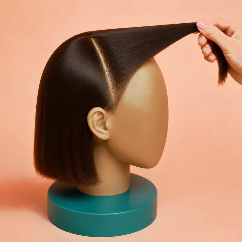 Twist-Back Sides, step 3: take the first strip