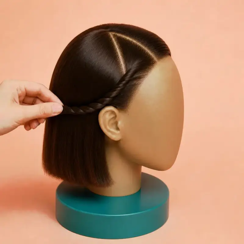 Twist-Back Sides, step 4: twist it back